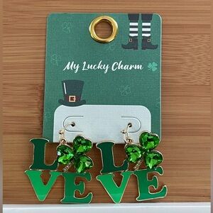 St. Patrick’s Day/Shamrock Love Earrings 🍀